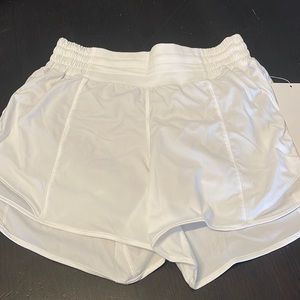 Lululemon Hotty Hot white shorts